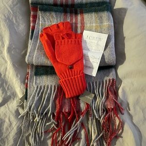 J CREW scarf and gloves